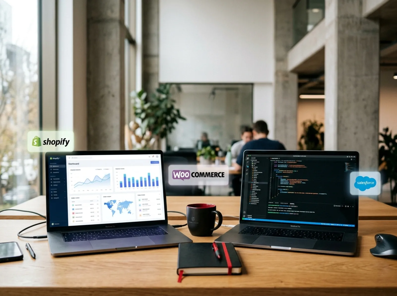 All In View connectors for Shopify, WooCommerce, Salesforce and 100+ other platforms